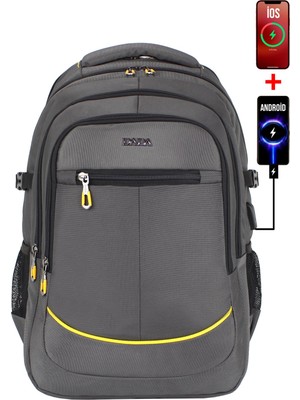 Case Club Büyük Boy Seyahat Günlük Sırt Çantası 60 Litre 17,3 Inç Su Dayanıklı Kumaş Dada 09