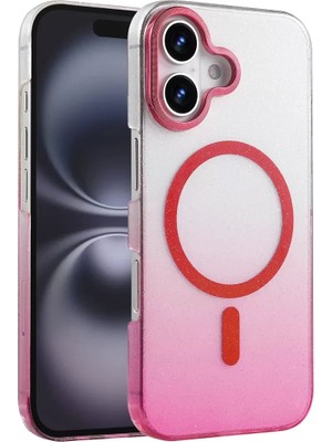 Aslanoğlu Store Newface Apple Iphone 16 Plus Glossy Magsafe Kapak - Pembe
