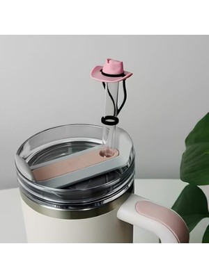 Odea Pipet Tıpası - Pembe Kovboy Şapkası Tasarım, Stanley ile Uyumlu