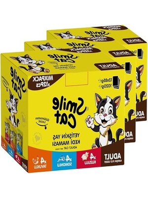Odea Kuzu, Somon ve Tavuklu Yaş Kedi Besini, 12 Adet 85 Gramlık Paketlerde Sunulmaktadır.