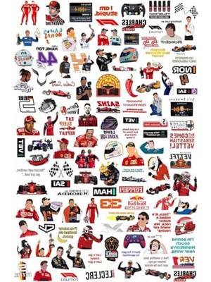 Odea Formula 1 Ralli Pilotları Için Laptop ve Telefon Kılıfı Sticker Paketi
