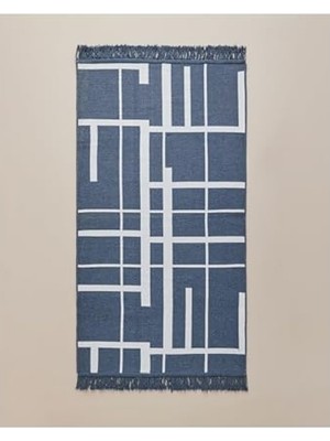 Odea Dokuma Kilim, 80X150 Cm, Lacivert Renk