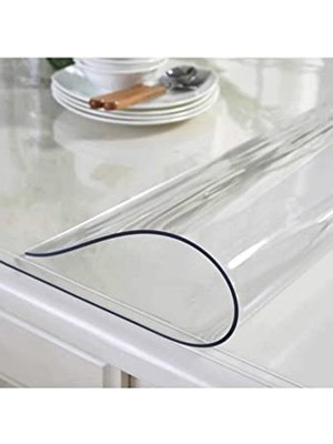 Odea Şeffaf Masa Örtüsü, 90CM x 150CM Ölçülerinde Kalın Pvc Koruyucu
