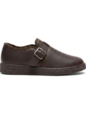Zerenyus ZRK-KX1 Premium Kahve Kürklü Günlük Erkek Casual Ayakkabı