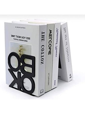 Odea 4'lü Set Siyah Desenli Kitap Desteği, Dekoratif ve Fonksiyonel