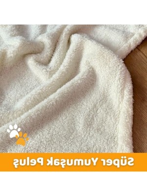 Odea Yıkanabilir Peluş Evcil Hayvan Battaniyesi, 60X80 cm - Krem Renk