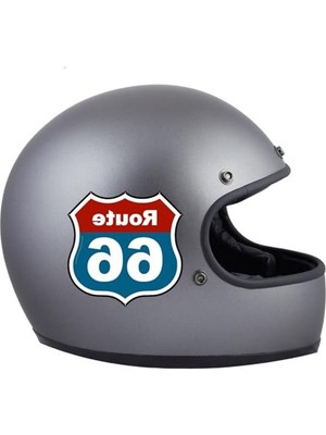 Odea Renkli Route 66 Sticker, 15X15 cm Boyutunda, Dekoratif