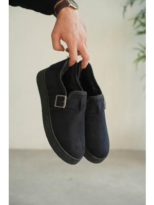 Zerenyus ZRK-KX1 Premium Lacivert Süet Kürklü Günlük Erkek Casual Ayakkabı