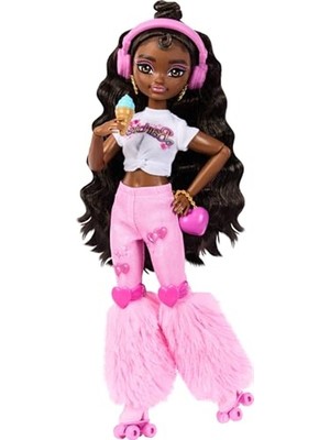 Odea Barbie Rüya Arkadaşlar Bebek ve Aksesuarları, Eklemleri Bükülebilen, Koyu Kahverengi Saçlı, Patenci Barbie 'brooklyn' Bebek, Müzik ve Video Temalı 9 Parça, JFX97