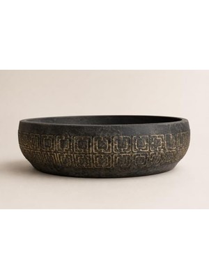 Odea Beton Bonsai Saksısı, 25-30 cm Çapında Şık Antrasit Renk