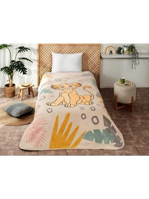 Odea Disney Lion King Temalı Pamuk-Polyester Battaniye, Tek Kişilik