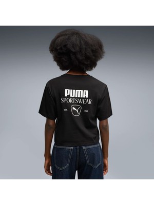 Puma Kadın / Kız Siyah Puma Puma Class Relaxed Tee Kadın Siyah T-Shirt