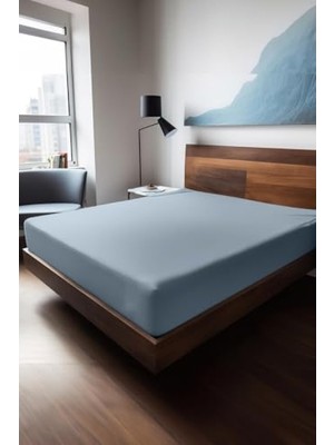Odea Mavi Ranforce Fited Çarşaf, 180X200 cm