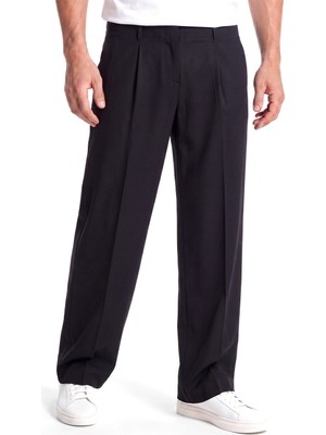 Paul & Shark Erkek Rahat Kalıp Pileli Geniş Paçalı Lacivert Pantolon 26454035-013