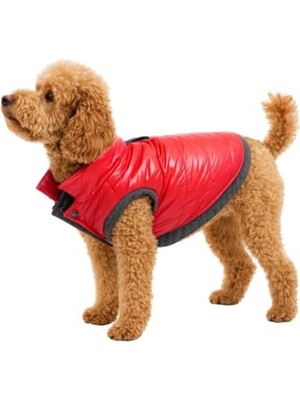 Odea Su Geçirmez Kapitone Köpek Montu - Kırmızı (Xs)