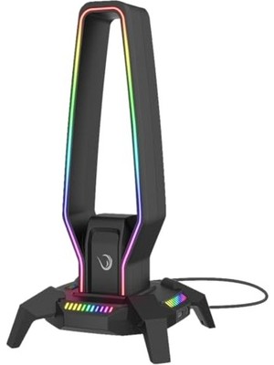 Odea Rgb Siyah Kulaklık Standı, Ayarlanabilir Tasarım