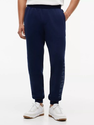 Tommy Hilfiger Erkek Normal Kalıp Beli ve Paçası Lastikli Logo Detaylı Lacivert Eşofman Altı MW0MW43445-DCC