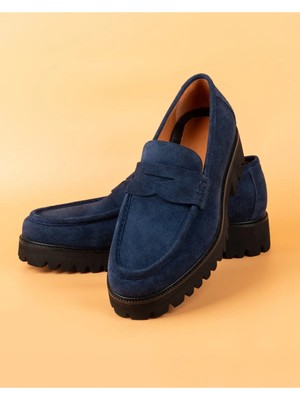 CARVAO Doda Suede Deri Loafer Lacivert Erkek Ayakkabı