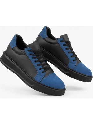 Zerenyus ZRK-X46 Yüksek Kalite Paraşüt Kumaş Siyah Sax Yüksek Taban Sneakers