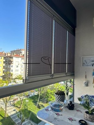 Odea Plise Cam Balkon Akordiyon Perde, 40X140 cm Beyaz