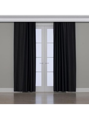 Odea 250 x 260 cm Boyutunda Siyah Karartma Fon Perde, Şık Tasarım