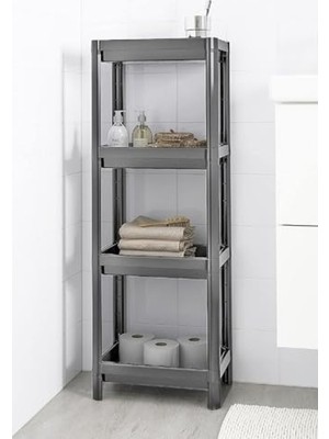 Odea 4 Katlı Geçmeli Plastik Organizer - Banyo ve Mutfak Için