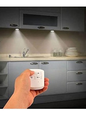 Odea Uzaktan Kumandalı Yapışkanlı 3'lü LED Spot Lamba - Pratik ve Enerji Tasarruflu