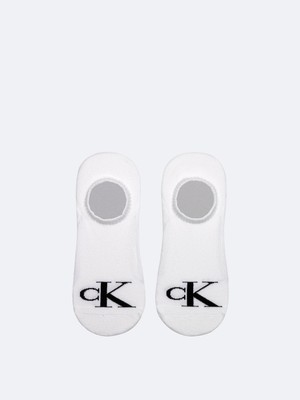 Calvin Klein Erkek Pamuklu Ck Logo Detaylı Ikili Paket Beyaz Çorap C701228809-002