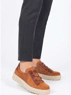 Zerenyus ZRK-502 Yüksek Kalite Kalın Taban Taba Süet Lastikli Erkek Sneaker