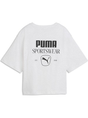Puma Kadın / Kız Beyaz Puma Class Relaxed Tee Beyaz Kadın T-Shirt