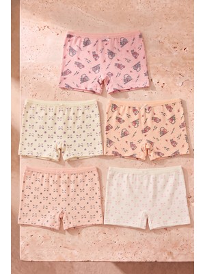 Bony Socks Kız Çocuk Kedili 5'li Boxer