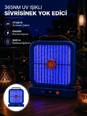 Datatek Masaüstü Şarjlı Elektrikli Sinek Öldürücü Uv Teknolojili Mavi Cihaz