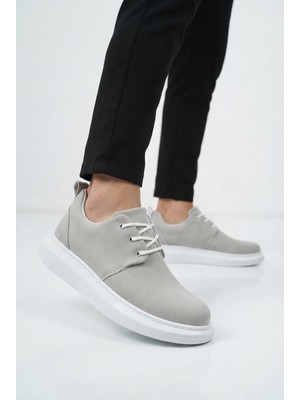 Zerenyus ZRK-X003 Yüksek Kalite Gri Süet Bağcıklı Günlük Erkek Casual Ayakkabı