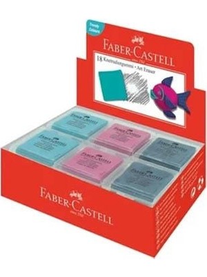 Faber-Castell Faber Castel Hamur Silgi Trend Renkler 18'li 5188127124000