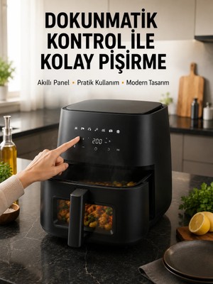 Datatek Dijital Dokunmatik Air Fryer Yağsız Sıcak Hava Fritözü
