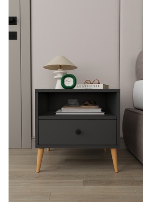 Asra Trend Modern Çekmeceli Komodin Şifonyer %100 Mdf Çok Amaçlı Organizer KMD02