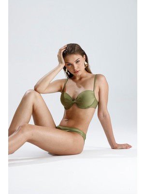 Magic Form Kadın Balenli Boş Cup Yeşil Bikini Takımı C9T6N12