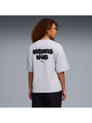 Puma Kadın / Kız Gri Puma Graphıcs Tee Gri Kadın T-Shirt & Polo