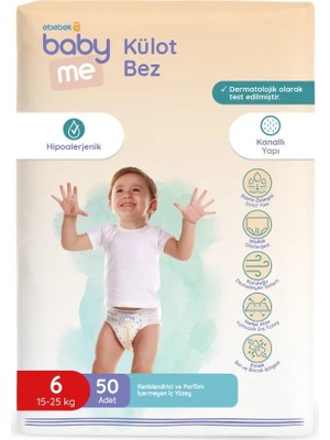 Baby Me Külot Bez XLarge 6 Numara 15-25 kg 50 Adet