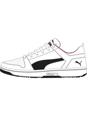 Puma Rebound Layup Lo Sl Jr Beyaz Erkek Çocuk Spor Ayakkabı