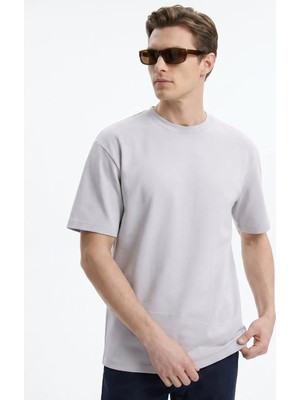 gmg firenze Gmg Fırenze Ekru Erkek Bisiklet Yaka Regular Fit T-Shirt GU26MSS03034