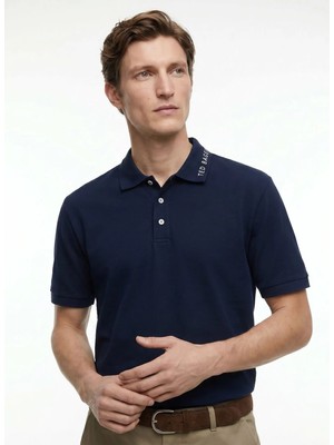 Ted Baker Lacivert Erkek Polo T-Shirt TBMRTS2038