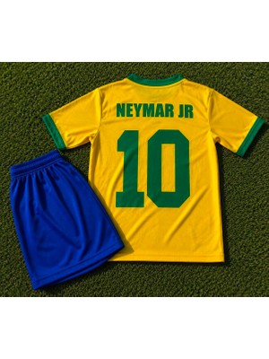 Candy Cup Yeni Sezon Brezilya Neymar Jr 2025/2026 Çocuk Forması 2li Set