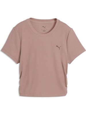 Puma W Cloudspun Rib Tee Sandstone Kadın Bej T-Shirt & Polo