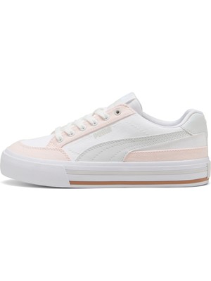 Puma Kadın / Kız Beyaz Puma Court Classic Vulc Fs Puma White-Feather Beyaz Kadın Spor Ayakkabı