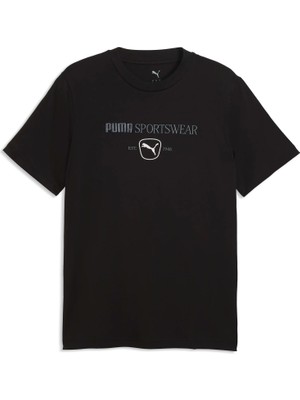Puma Puma Class Graphic Tee Erkek Siyah T-Shirt & Polo