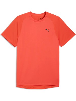 Puma M Pwrtraın Fabrıc Mıx Tee Red Glamour Erkek Kırmızı T-Shirt & Polo