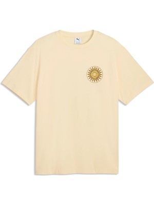 Puma Graphıc Sun Relaxed Tee Erkek Krem T-Shirt & Polo