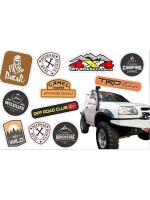 Odea Off Road Temalı Sticker 9 Parça Çıkartma Seti