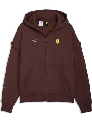 Puma Erkek Kahverengi Puma Ferrari Premium O Hd Swt Jkt Kahverengi Erkek Sweatshirt
